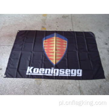 Koenigsegg flaga koenigsegg czarny baner 90*150 CM 100% poliester